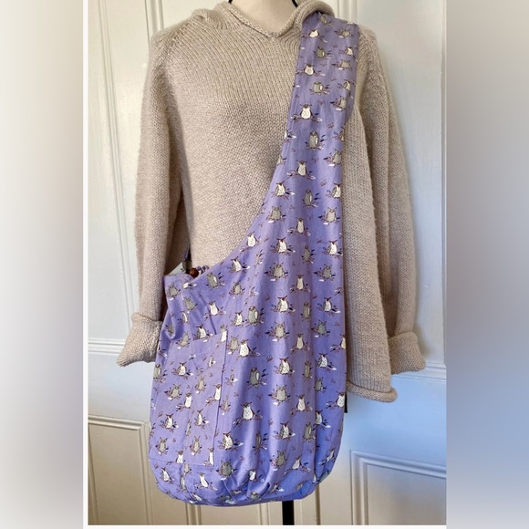 Art Studio Cotton Sling OWL Bag (Reversible) - Picture 6 of 9